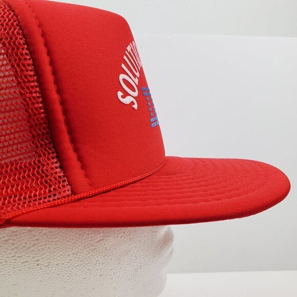 IBM Vintage Snapback Trucker Hat Solution Builder Corded Mesh Foam Cap Unworn - Picture 7 of 13